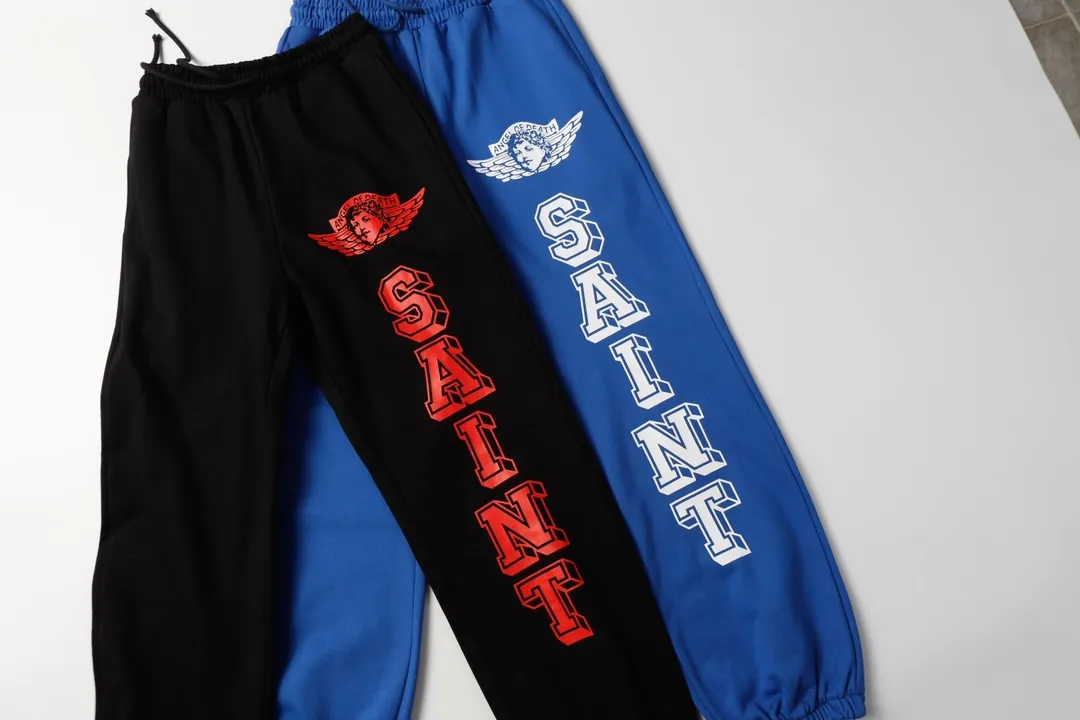 Saint Michael series of fashionable casual long sweatpants Style number: 243P190 Color: Black Size: S M L XL